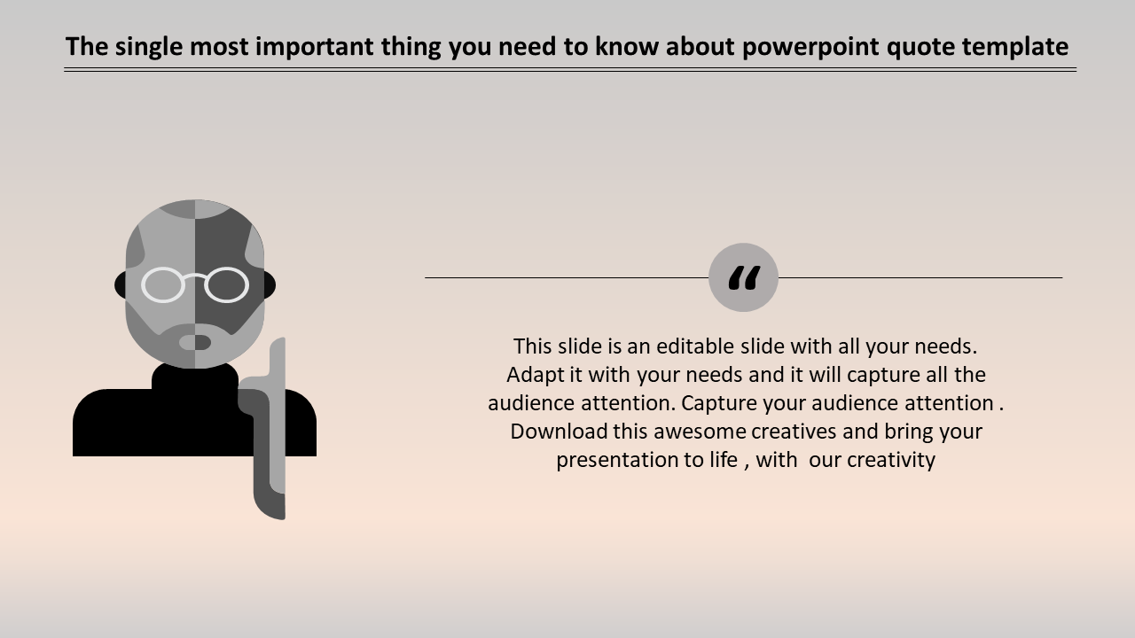 Magnificent PowerPoint Quote template for PPT and Google slides